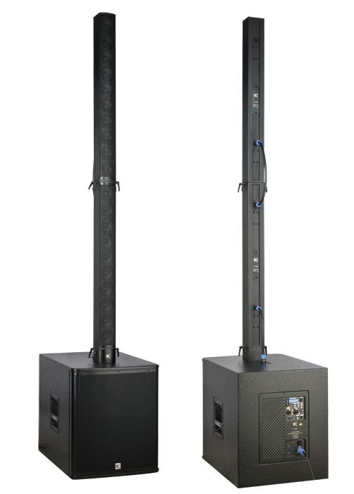 Звуковая система черной портативной башни алюминиевая акустическая для диапазона